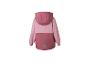 Rosa Kinderjacke mit Kapuze und Regenbogen-Print