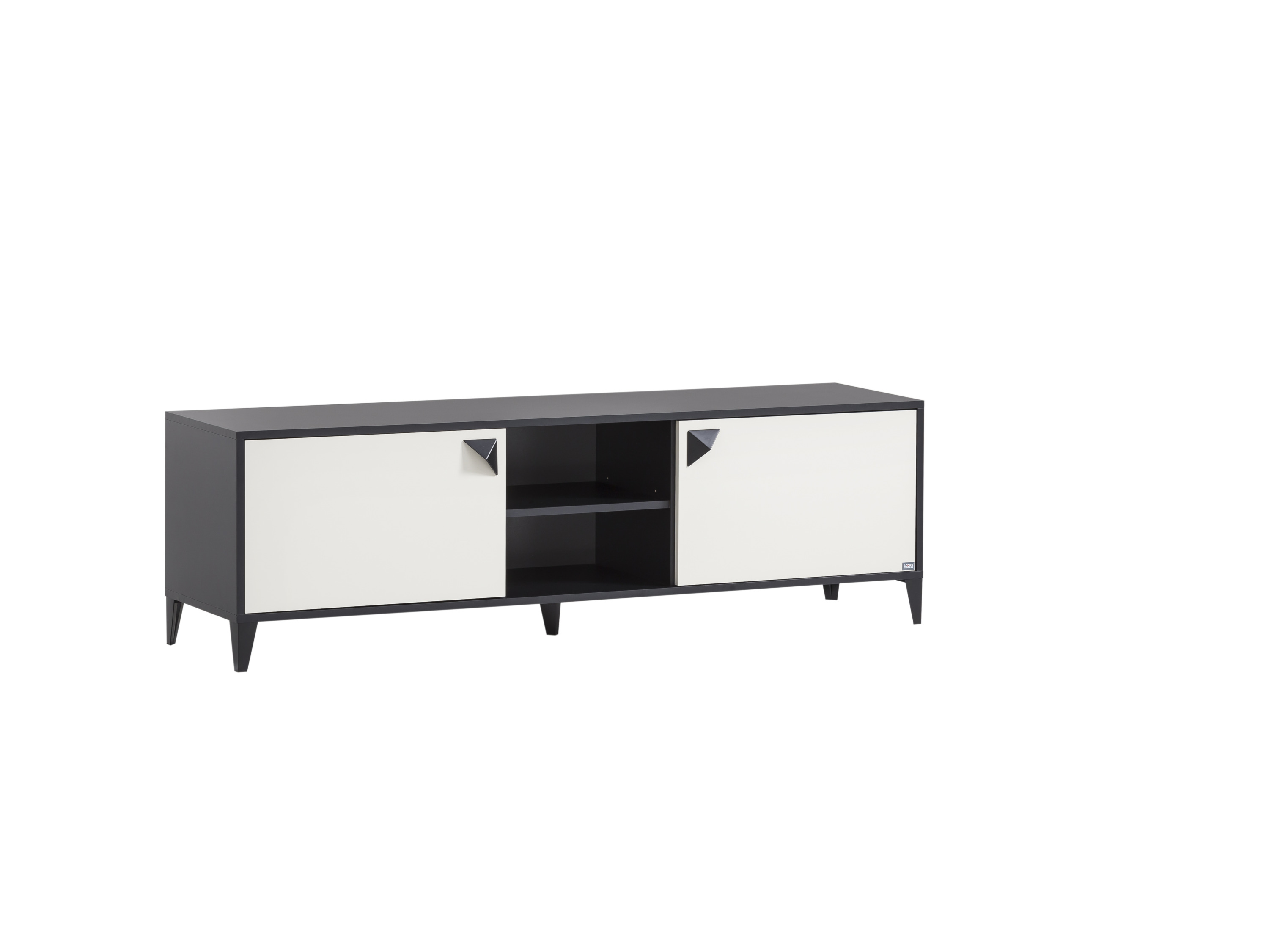 SCHILDMEYER TV Board Looks Classic (schwarzmatt-beige) – Bild 3 von 4