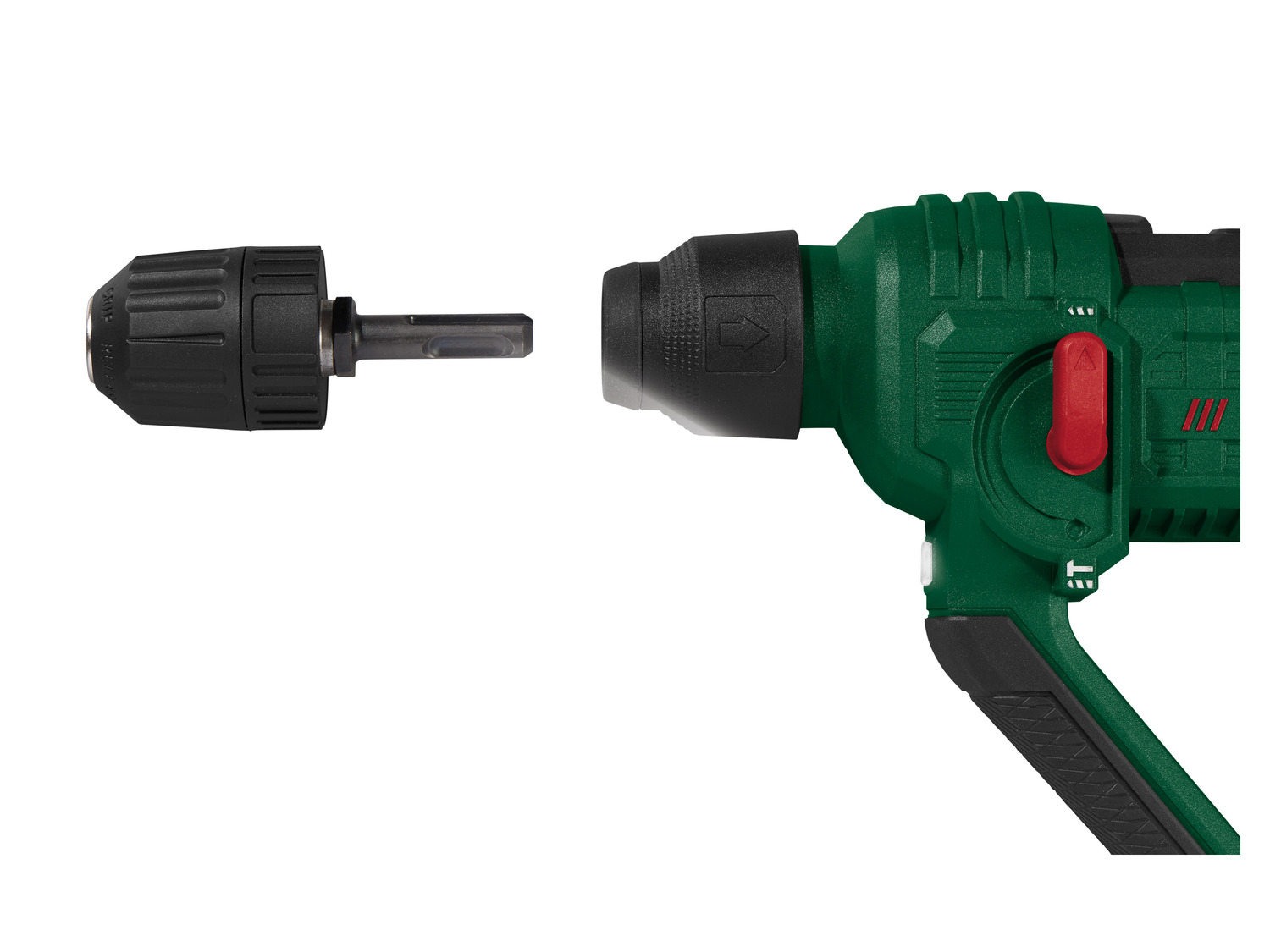 X20VTeam Akku-Bohrhammer PABH 20-Li B2 – 3-in-1: Bohren, Schrauben, Schlagbohren | SDS-plus, Mit LED-Leuchte, Ohne Akku