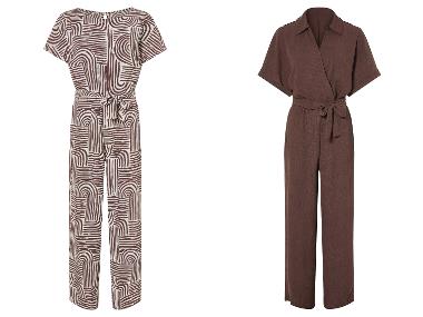 esmara® Damen Jumpsuit, in modischer Crêpe-Struktur
