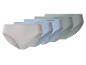 Multipack einfarbiger Slips in Grau, Blau und Grün.