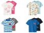 Kinder-T-Shirt-Sets mit Tier-, Auto- und Superheldenmotiven.