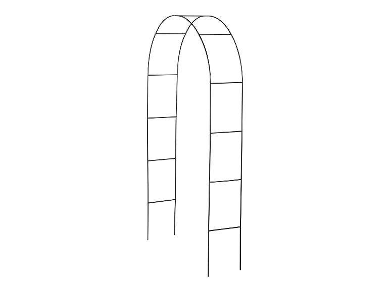 Schwarzer Metall-Gartenbogen für Kletterpflanzen