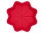 Rote Silikonform in Form einer siebenzackigen Blume