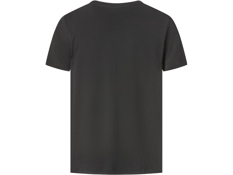 Einfaches schwarzes Kurzarm-T-Shirt, Rückansicht