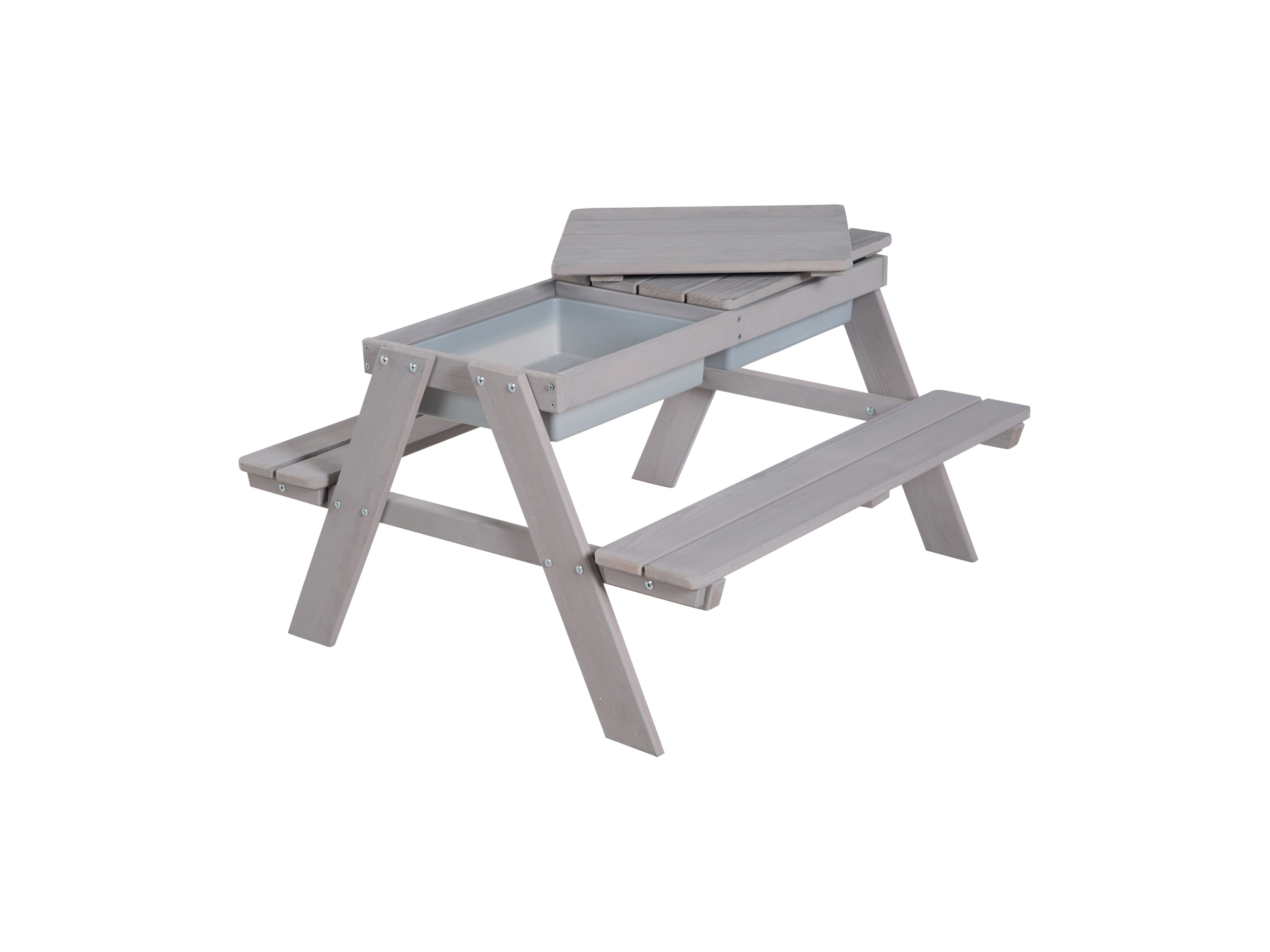 Thumbnail - roba Outdoor Kindersitzgarnitur (mit Spielwannen, Grau)