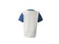 Weißes und blaues kurzärmeliges Kinder-T-Shirt, Rückansicht