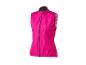 Pinke ärmellose Sportjacke mit schwarzem Reißverschluss und Besatz