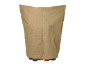 Beige Pflanzentopfhülle mit orangefarbenen und grauen Füßen