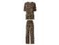 Leopardenmuster T-Shirt und Hose, Damen Freizeit-Set