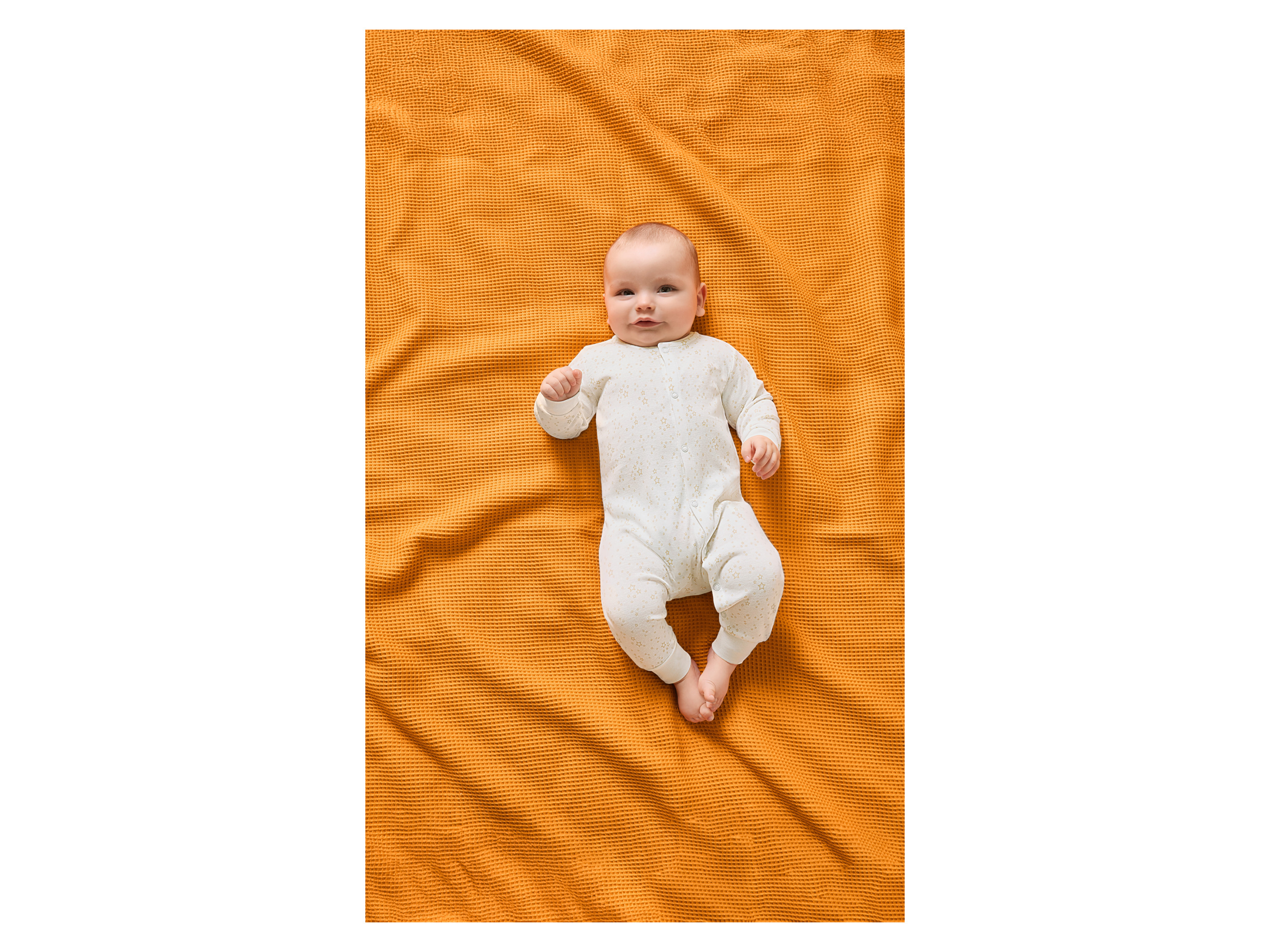 Thumbnail - lupilu® Baby Schlafoverall, 2 Stück (beige/weiß, 62/68)
