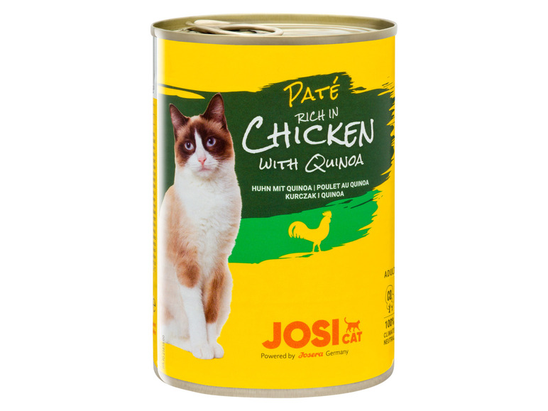 Gehe zu Vollbildansicht: JosiCat Katzennassnahrung Paté reich an Huhn mit Quinoa, 12 x 400 g - Bild 2