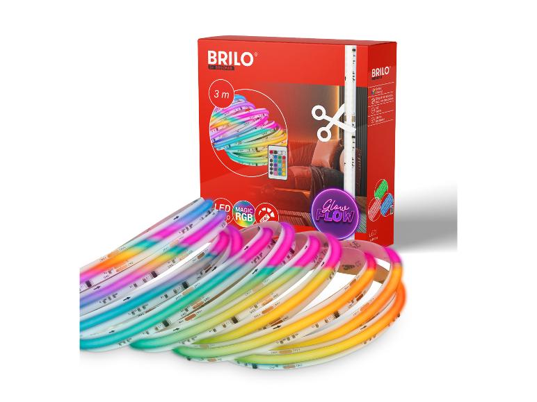 BRILO LED-Streifen mit RGB-Licht, Fernbedienung und 3m Länge.