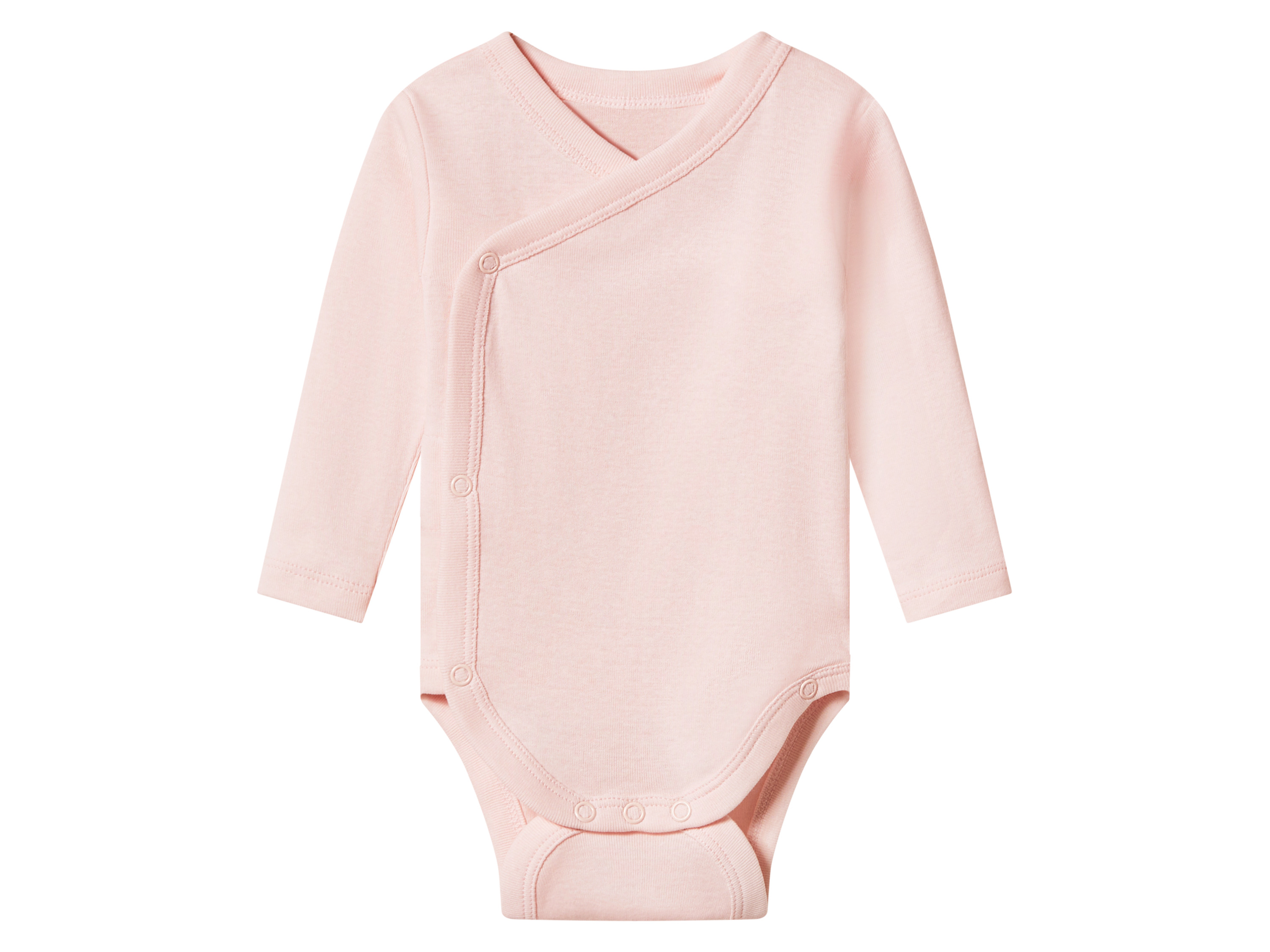 Thumbnail - lupilu® Baby Wickelbody langarm, 2 Stück (rosa/grün, 62/68)
