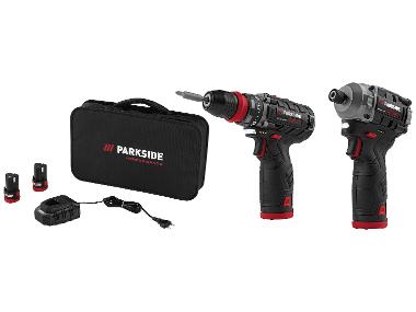 PARKSIDE PERFORMANCE® 12V Akku-Bohrschrauber Starterset mit 12V Akku-Drehschlagschrauber ¼ Zoll 170 Nm (mit Akku und Ladegerät) PBSPA 12 E4 / PDSSAP 12 B1
