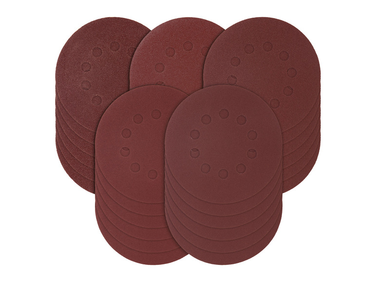 Ein Stapel runder Schleifscheiben.