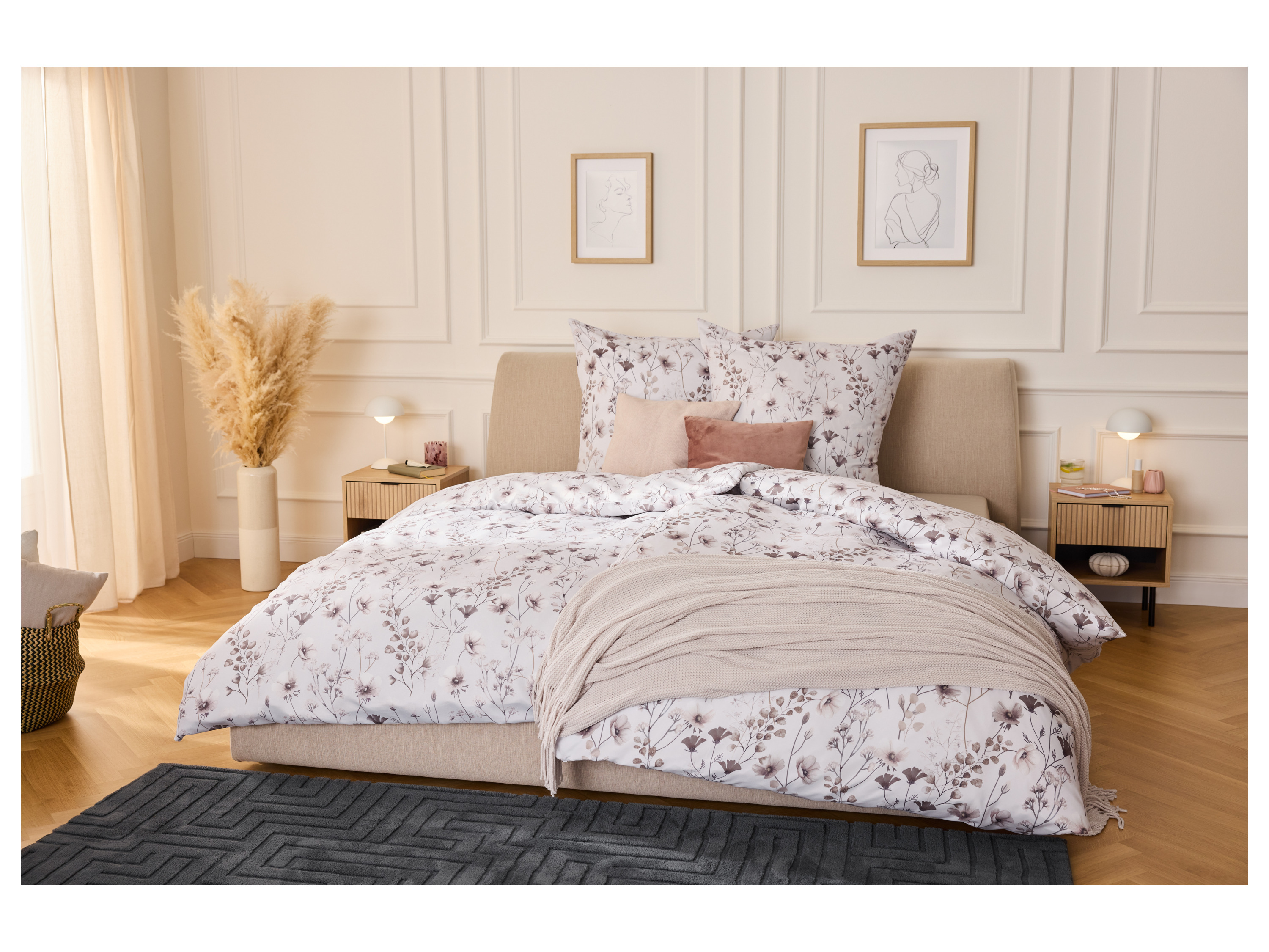 LIVARNO® Mikrofaser-Satin-Bettwäsche, 200 x 220 cm (Weiß) – Bild 2 von 4