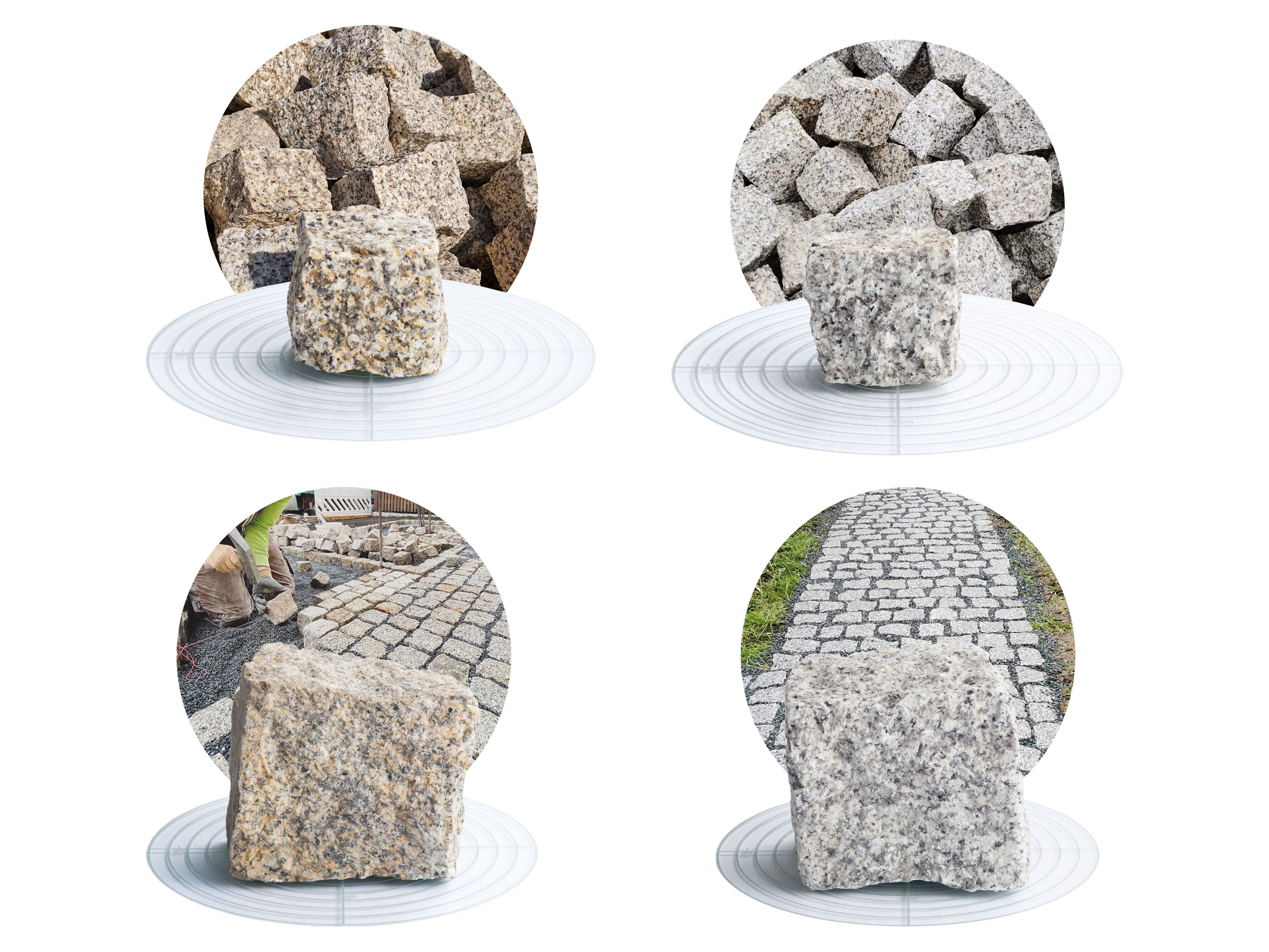 Schicker Mineral Granit Pflastersteine