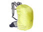 Ein gelber Regenschutz für einen Crivit Rucksack.