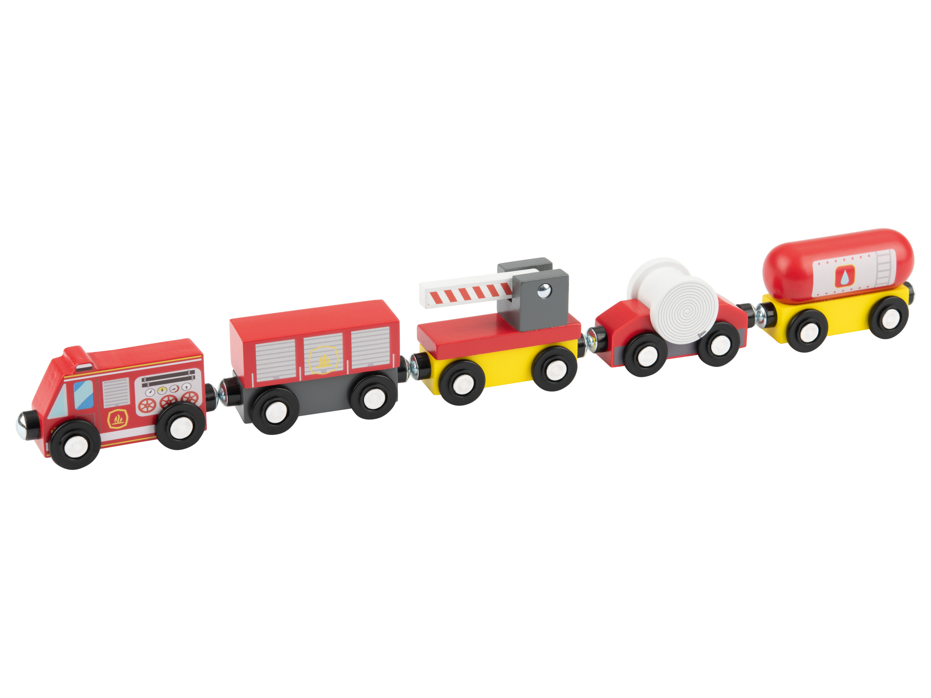 Thumbnail - lupilu® Lastzug / Feuerwehrzug / Kinderzug / Güterzug, 5-teilig (Feuerwehrzug)""