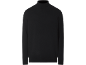 Schwarzer Herren-Rollkragenpullover mit langen Ärmeln.