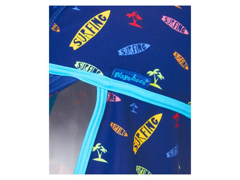 Playshoes Badeanzug, Surf-Motiv, Palmen.