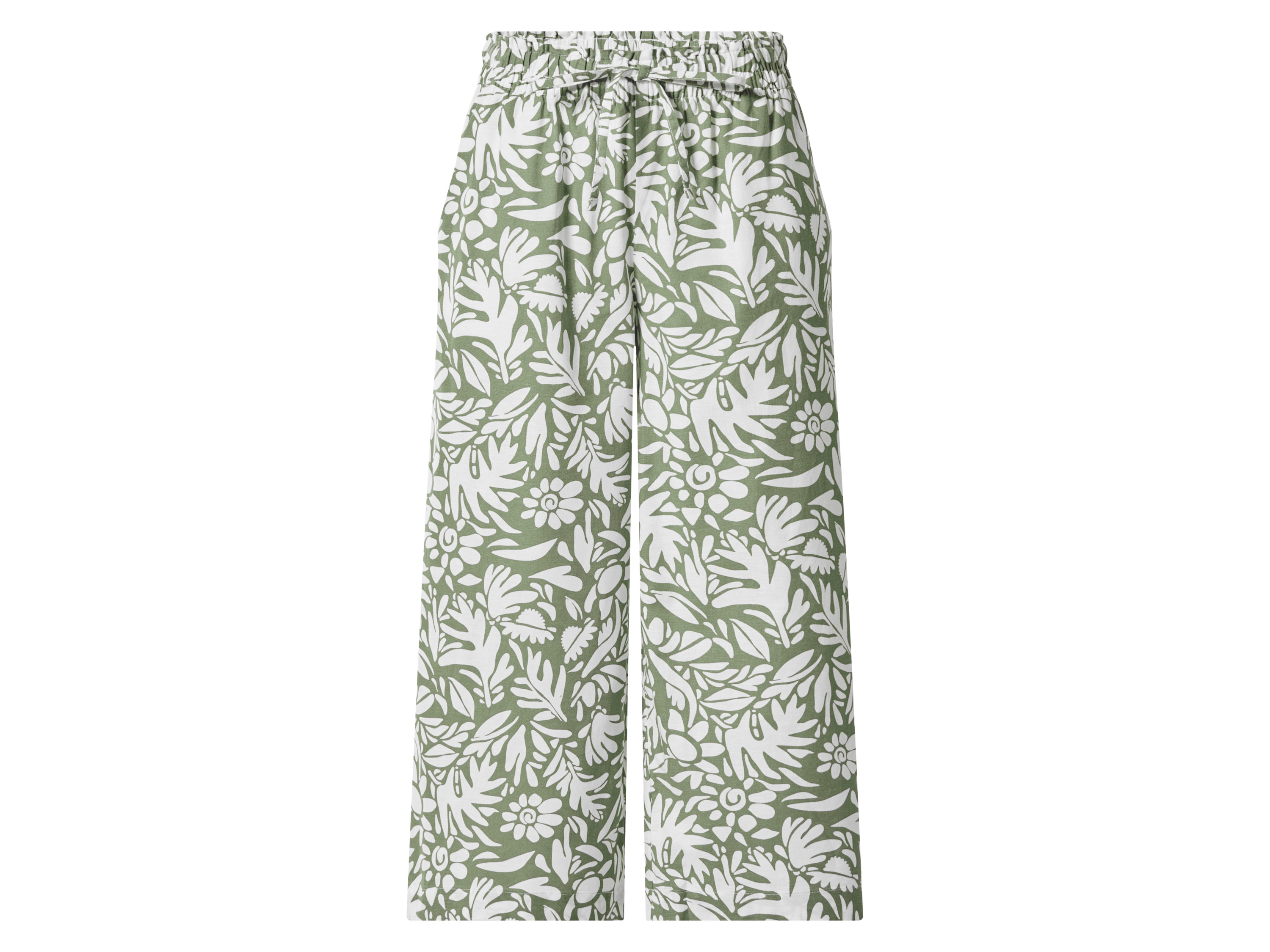ESMARA® Damen Culotte mit Leinen (Gemustert, S (36/38))