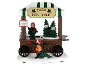 Weihnachtsbaumverkaufsstand mit Schild „TREES FOR SALE“ und Preisen.