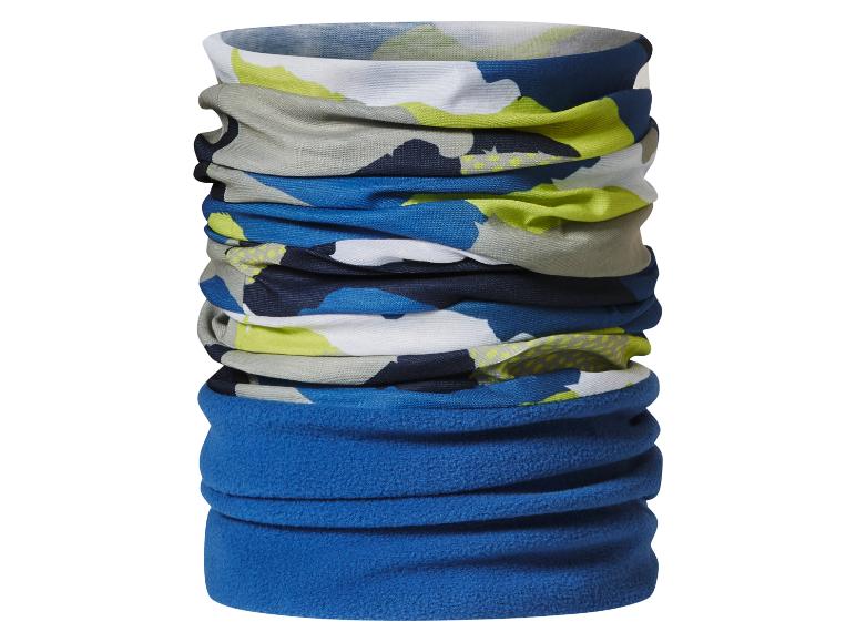 Schlauchschal mit Camouflage-Muster und blauem Fleece