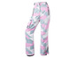 Skihose mit Camouflage-Muster in Rosa und Grau.