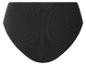 Schwarzer Damen-Slip mit gerippter Textur.