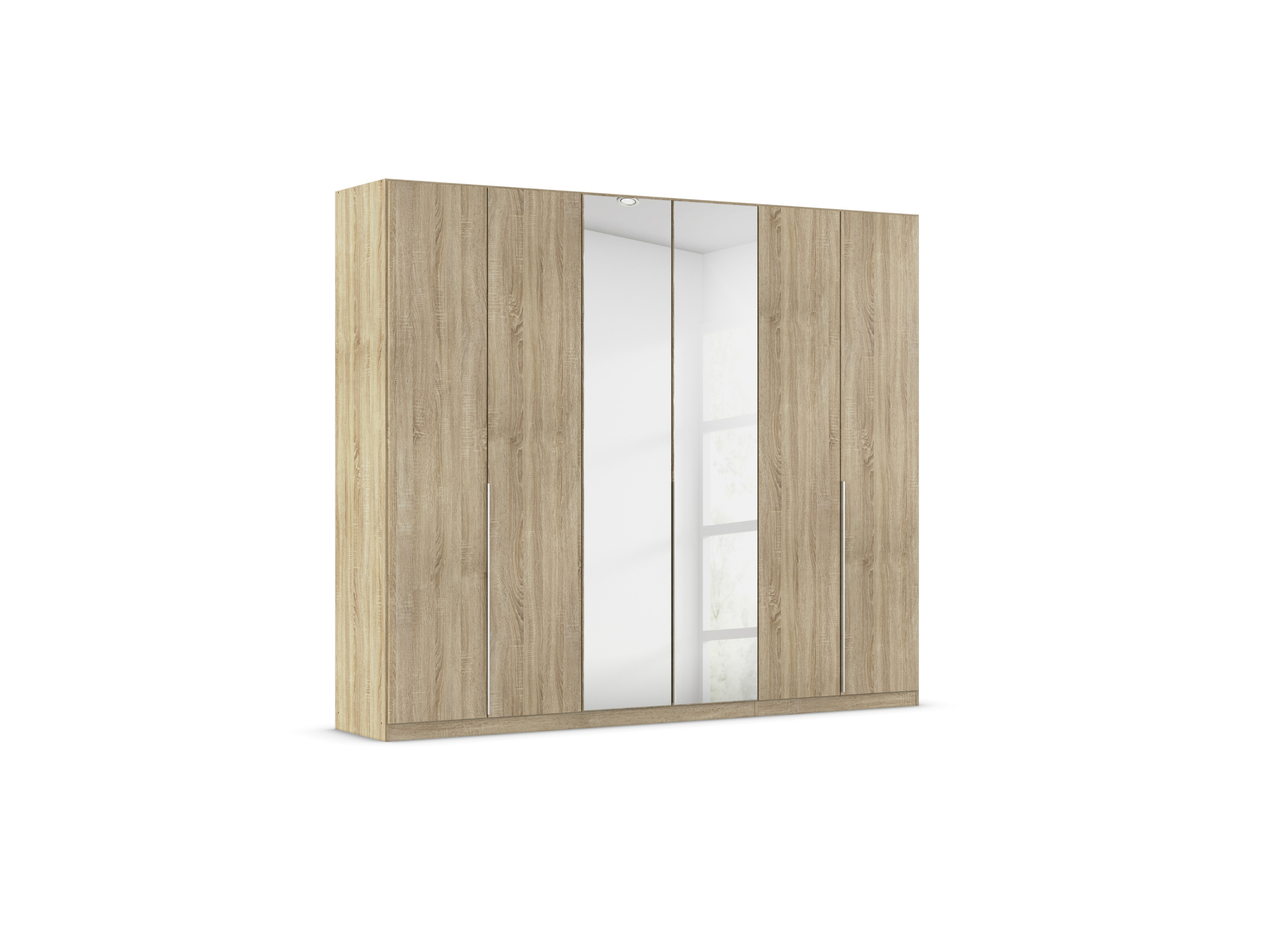 rauch ORANGE Drehtürenschrank Alabama mit Spiegel (Basic, Eiche sonoma, Breite 271cm, Höhe 229cm) | 04053714693583