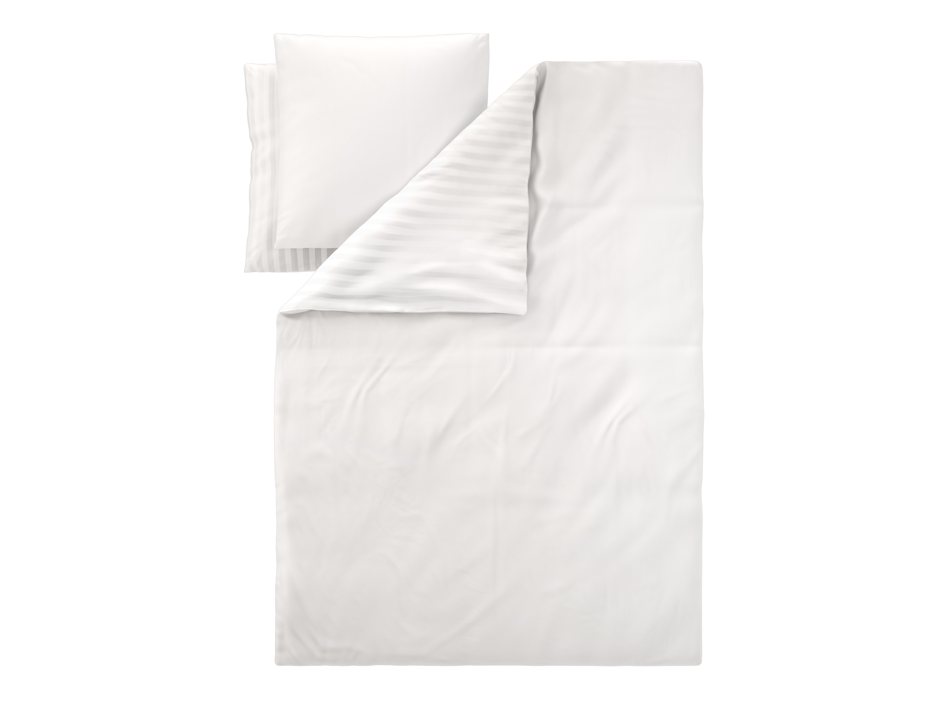 LIVARNO® Luxus Satin Bettwäsche, 200 x 220 cm (Weiß) – Bild 3 von 3