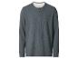 Graues Langarm-Henley-Shirt für Herren mit Waffelstruktur.