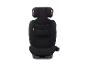 Schwarzer Kindersitz mit Seitenaufprallschutz und Becherhalter