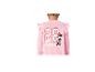 Rosa Mädchen-Sweatshirt mit der Nummer 28 und einer Zeichentrickfigur auf dem Rücken.