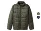 Olivengrüne Steppjacke mit Reißverschluss, auch in Dunkelblau erhältlich.
