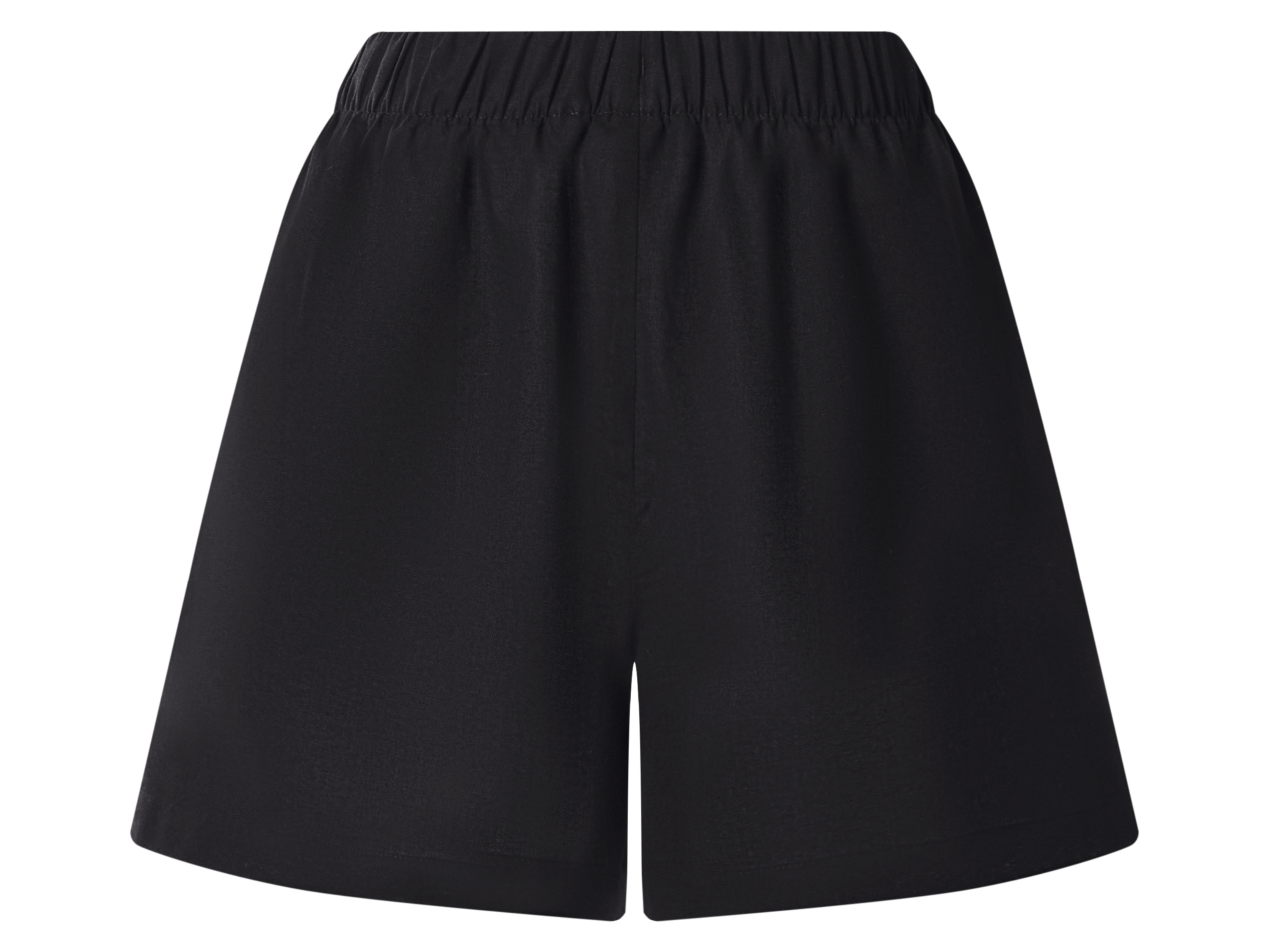 ESMARA® Damen Shorts mit Leinen (Schwarz, L(44/46)) – Bild 3 von 3