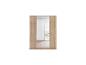Heller Holzschrank mit Spiegeltüren
