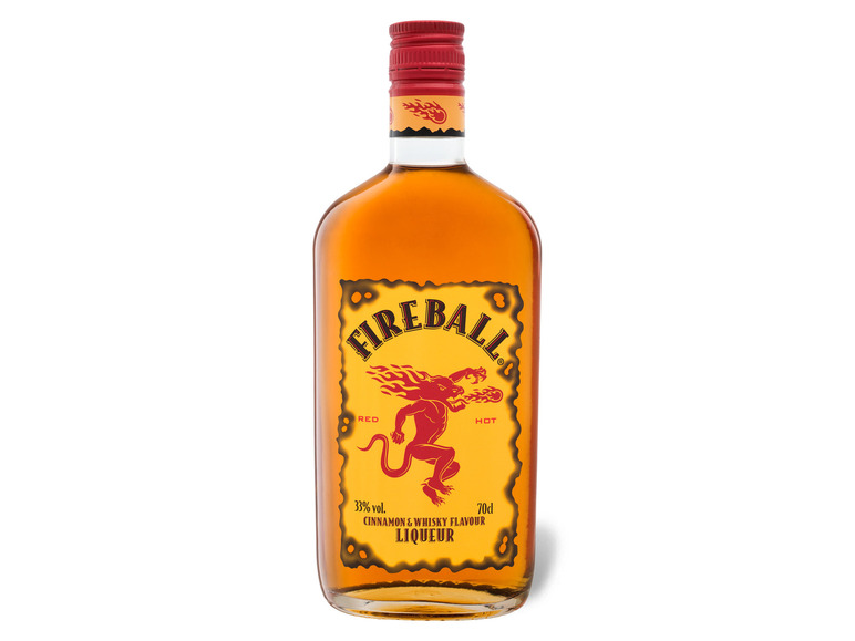 Gehe zu Vollbildansicht: Fireball Likör mit Zimt- und Whiskygeschmack 33% Vol - Bild 1