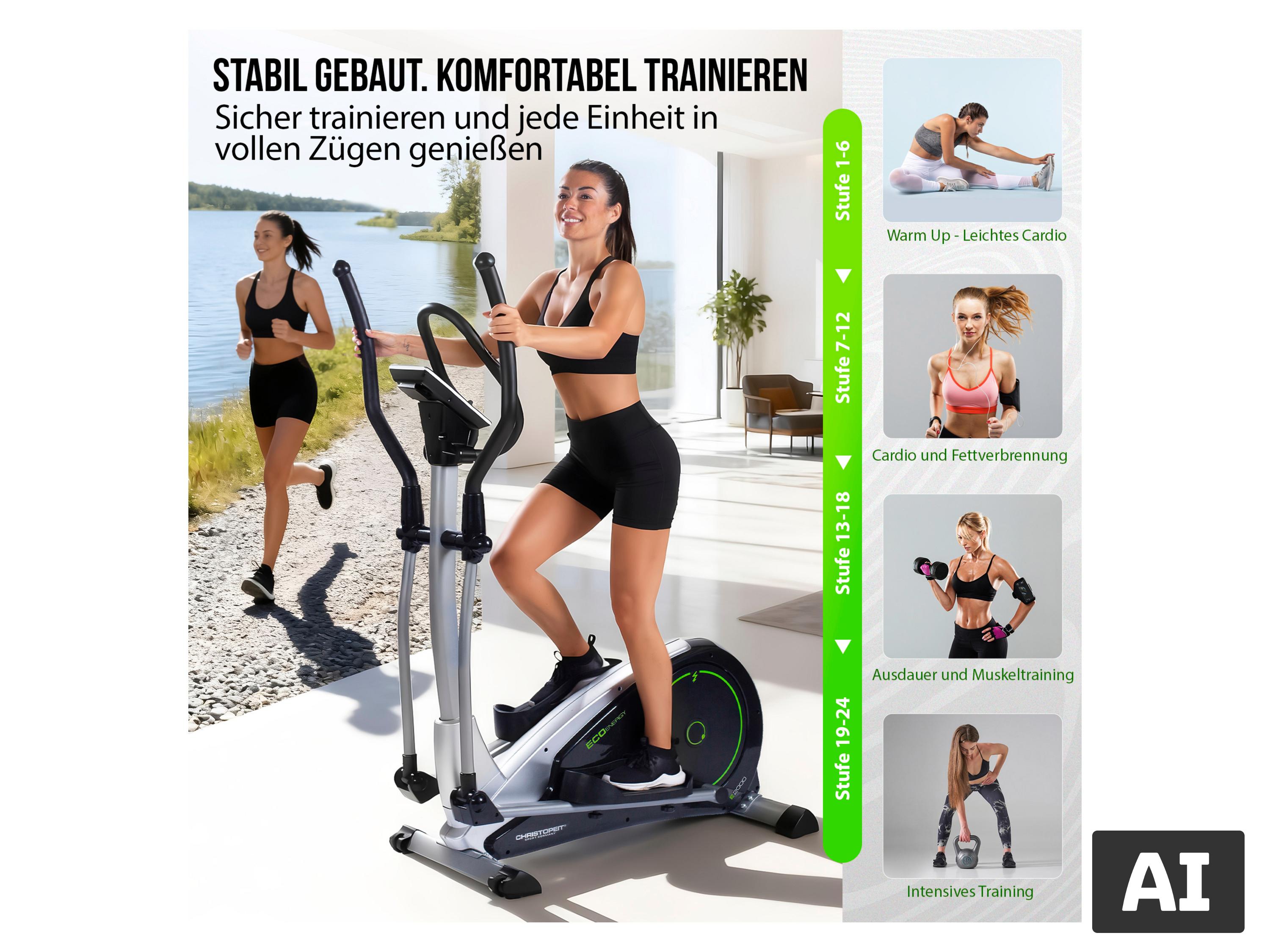 Christopeit Sport Crosstrainer Ergometer »Eco 2000« – Bild 2 von 4