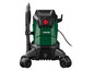 Ein grüner Hochdruckreiniger mit Rädern von Parkside.