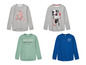 Vier verschiedene Sweatshirts mit Prints: Blumen, Skyline, 'Dreaming' und einem N.Y.-Logo.
