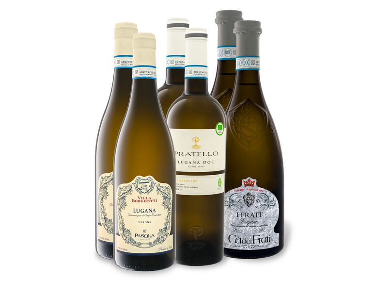 Gehe zu Vollbildansicht: 6 x 0,75-l-Flasche Weinpaket Premium Lugana entdecken - Bild 1
