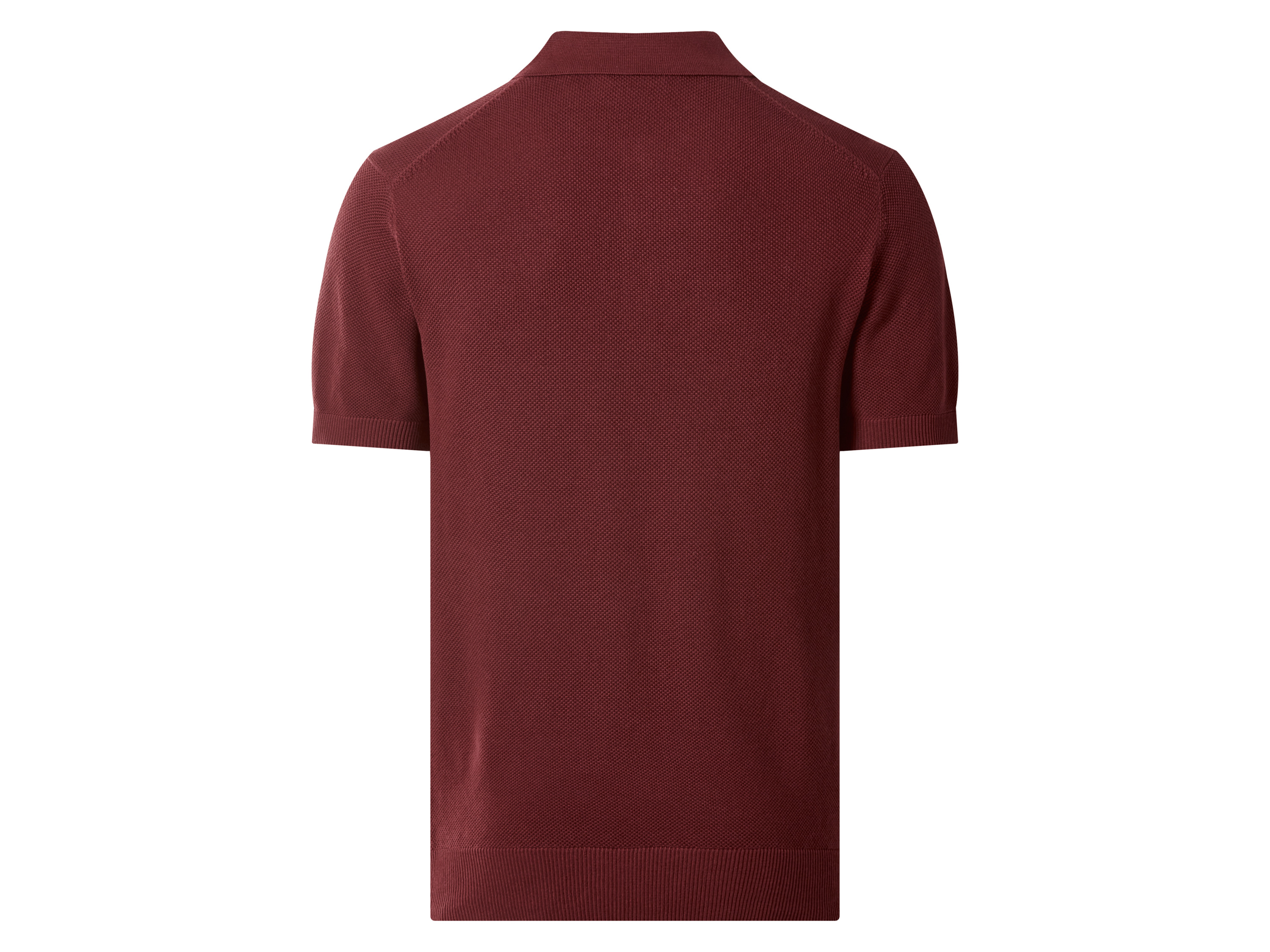 ESMARA MEN Herren Premium Feinstrick-Poloshirt (Rot, XXL (60/62)) – Bild 3 von 3