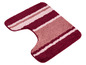 Rote und rosa Badezimmermatte mit Streifen