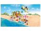Lego Friends Strandszene mit Flugzeug, Strandbar und Figuren.