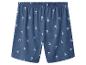 Blaue Pyjama-Shorts mit Segelboot-Print.