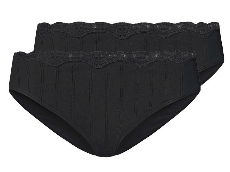 Zwei schwarze Slips mit Spitze