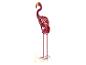 Rote Metall-Flamingo-Gartendekoration mit ausgeschnittenem Design
